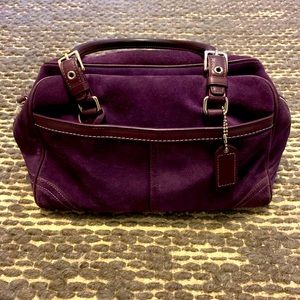 Coach Purple Suede Satchel